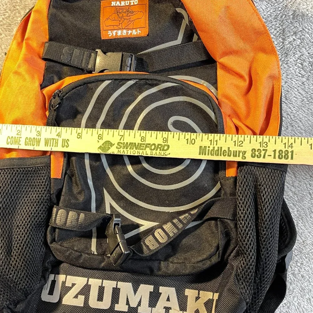 Naruto Shippuden Collection VTG 2002 Skate Straps Backpack Uzumaki Anime EUC Y2K